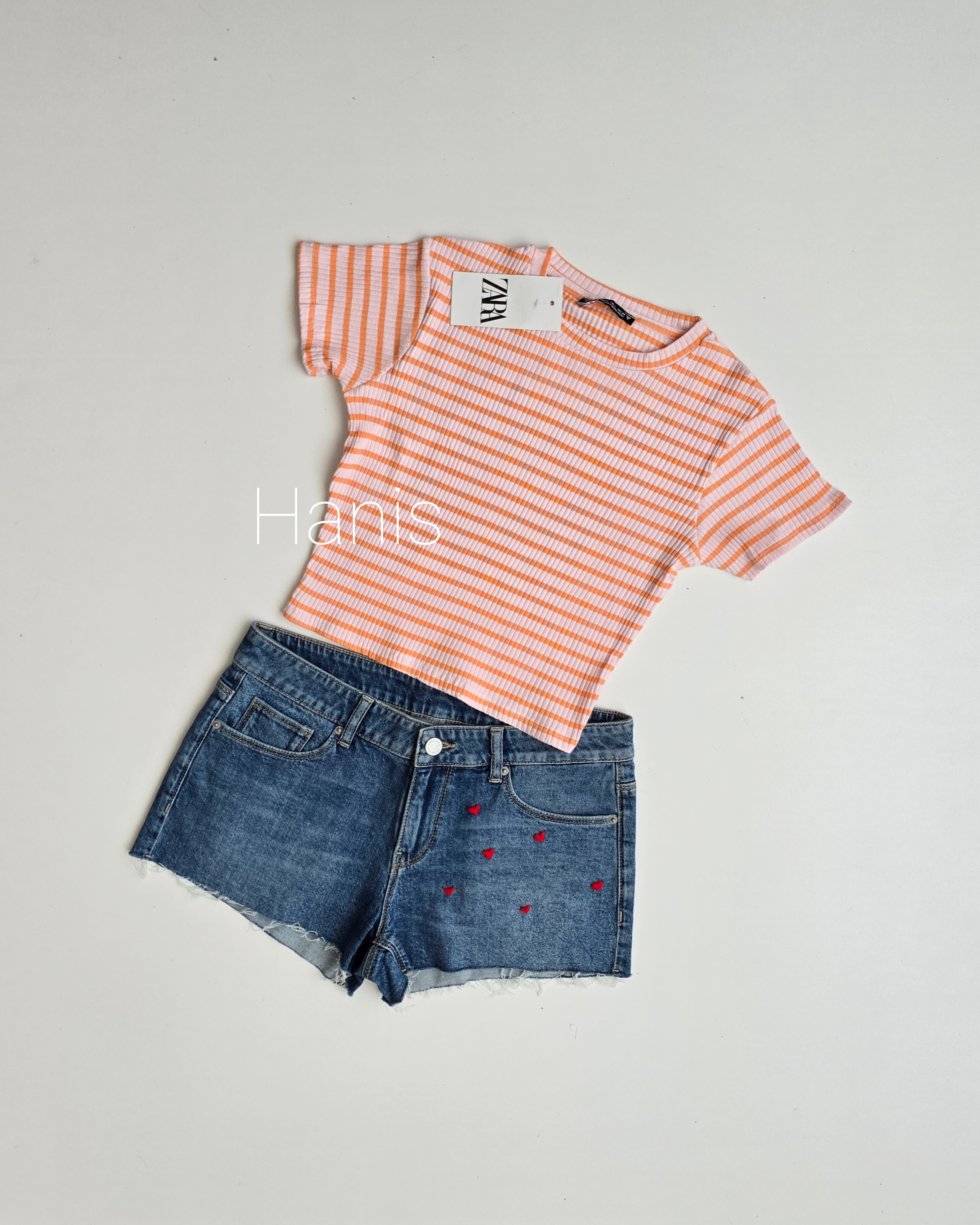 کراپ کبریتی راه راه وارداتی برند ZARA