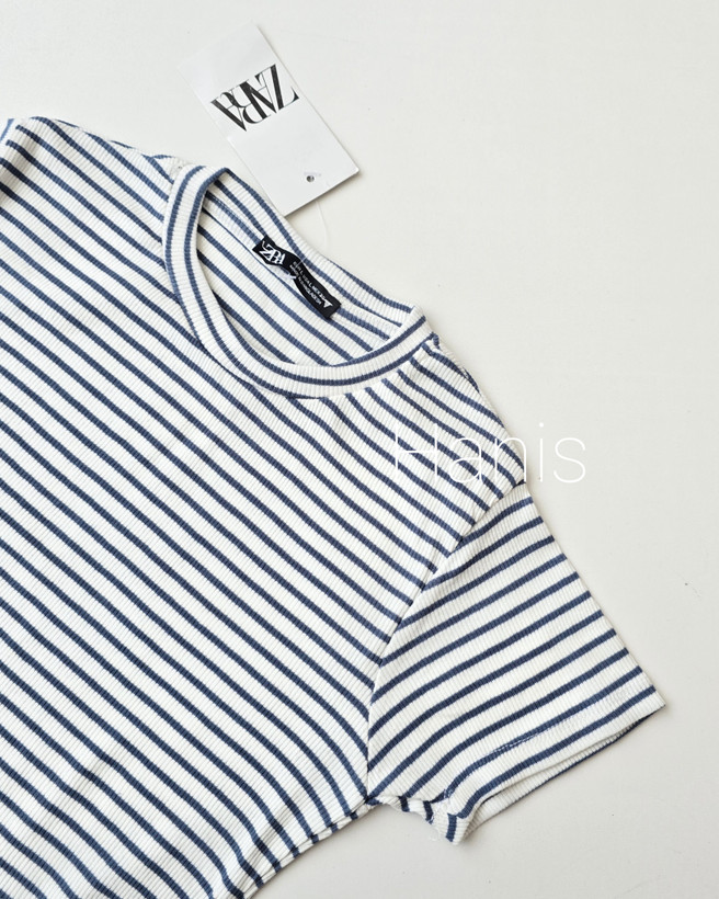 کراپ کبریتی راه راه وارداتی برند ZARA