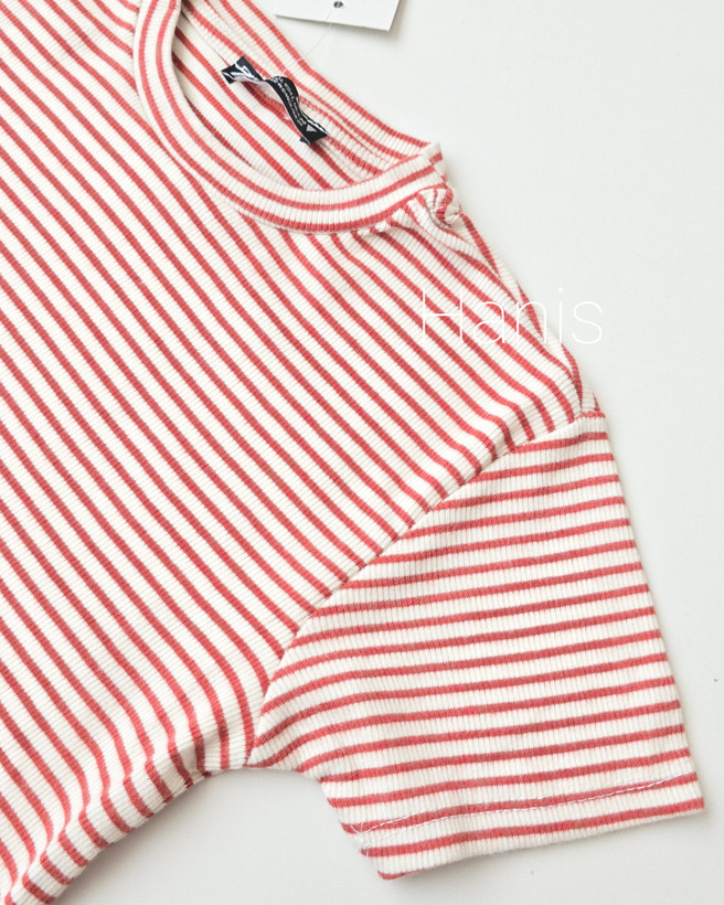 کراپ کبریتی راه راه وارداتی برند ZARA