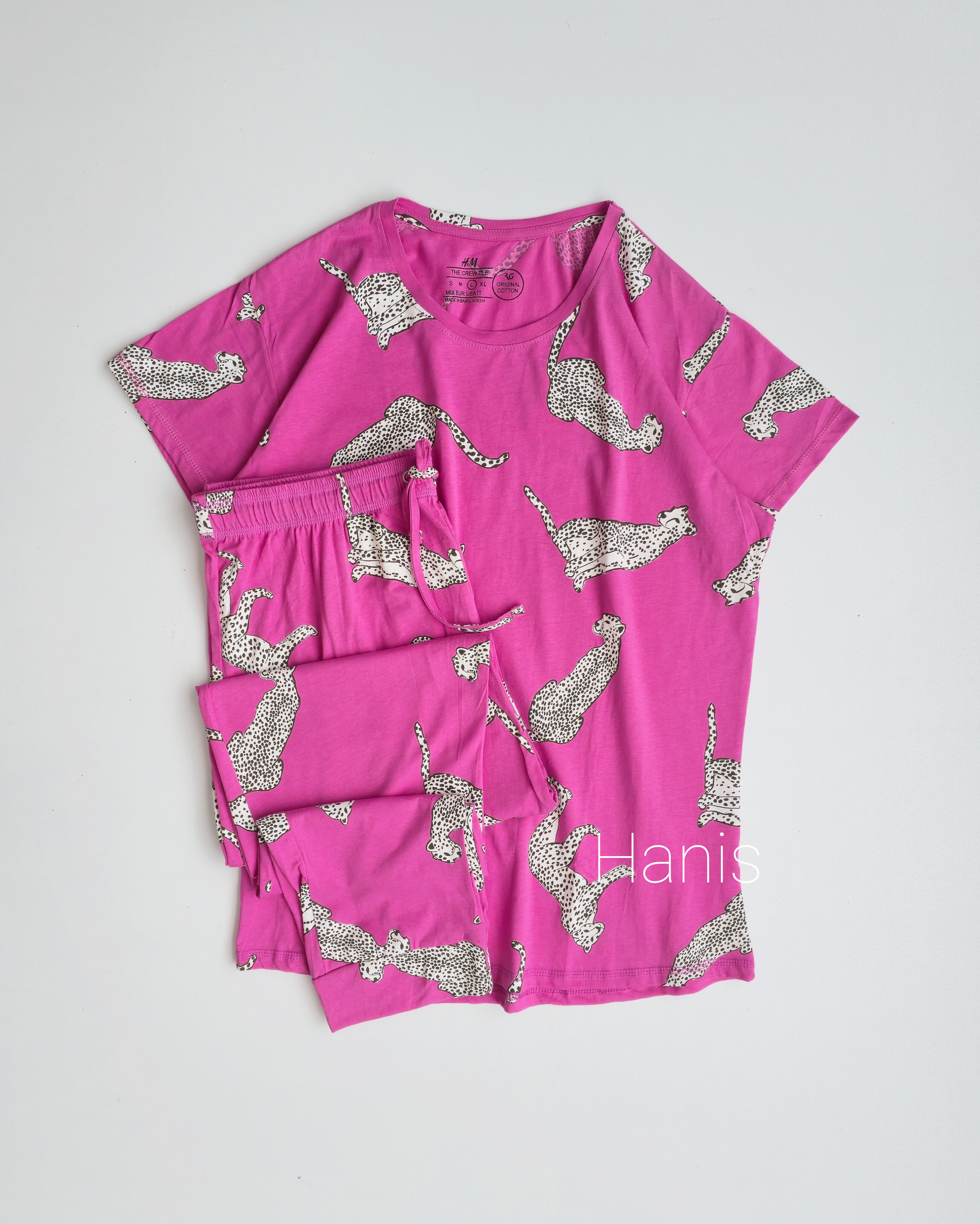 ست راحتی تیشرت و شلوار نخ پنبه وارداتی برند H&M