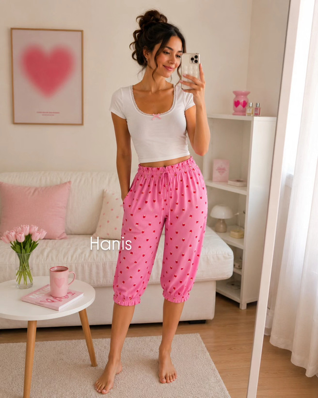 شلوارک نخی پینترستی دخترانه وارداتی برند H&M