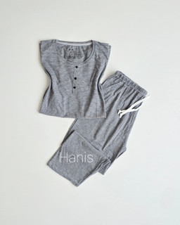 ست تیشرت و شلوارک راه راه نخ پنبه بنگلادشی وارداتی برند H&M